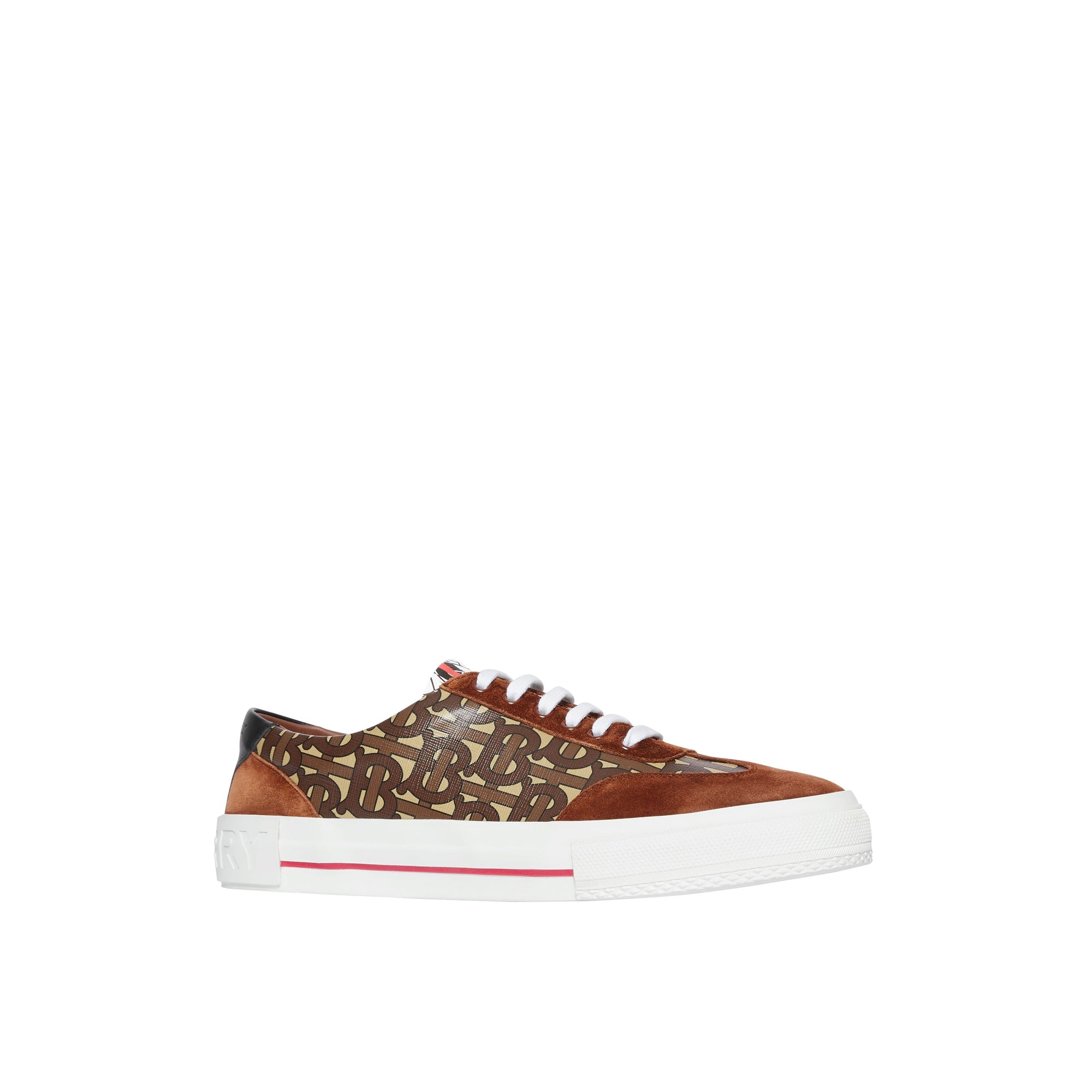 BRIDLE BROWN Sneakers à rayures Monogram avec cuir velours