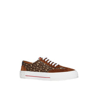 BRIDLE BROWN Sneakers à rayures Monogram avec cuir velours