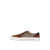 BRIDLE BROWN Sneakers à rayures Monogram avec cuir velours