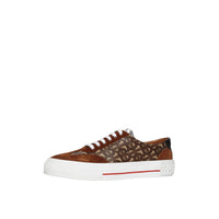 BRIDLE BROWN Sneakers à rayures Monogram avec cuir velours