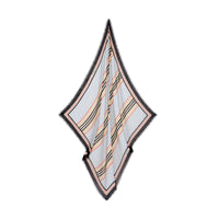 Grand carré en laine et soie Monogram avec rayures iconiques - Bleu Clair