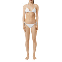 Bikini triangle avec logo - Blanc