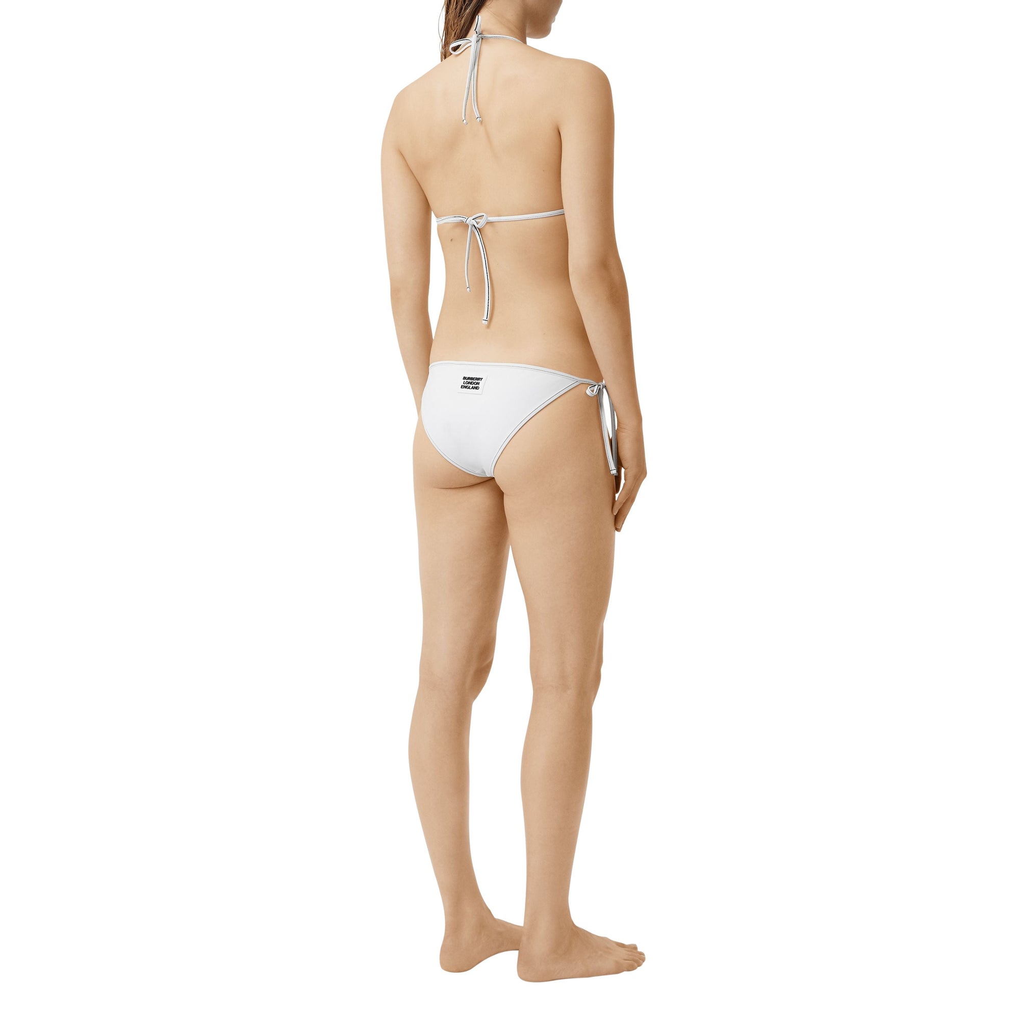 Bikini triangle avec logo - Blanc