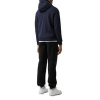 Hoodie en coton avec logo appliqué - Marine