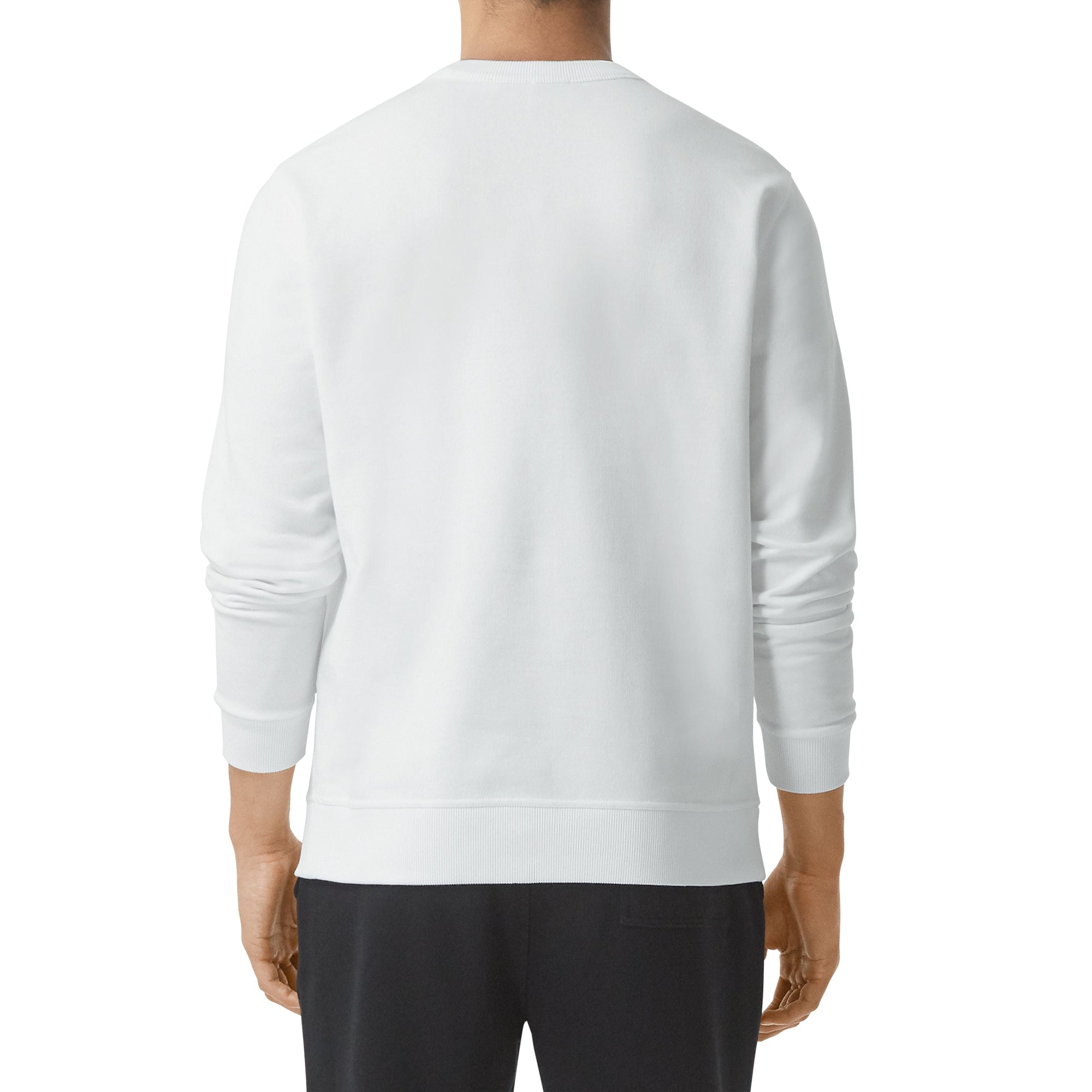 WHITE Sweat-shirt en coton à imprimé ruban adhésif