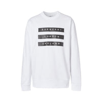 WHITE Sweat-shirt en coton à imprimé ruban adhésif