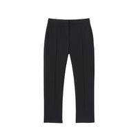 Pantalon tailleur en laine stretch à bandes latérales - Noir