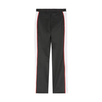 Pantalon tailleur en jersey avec bandes en filet - Noir