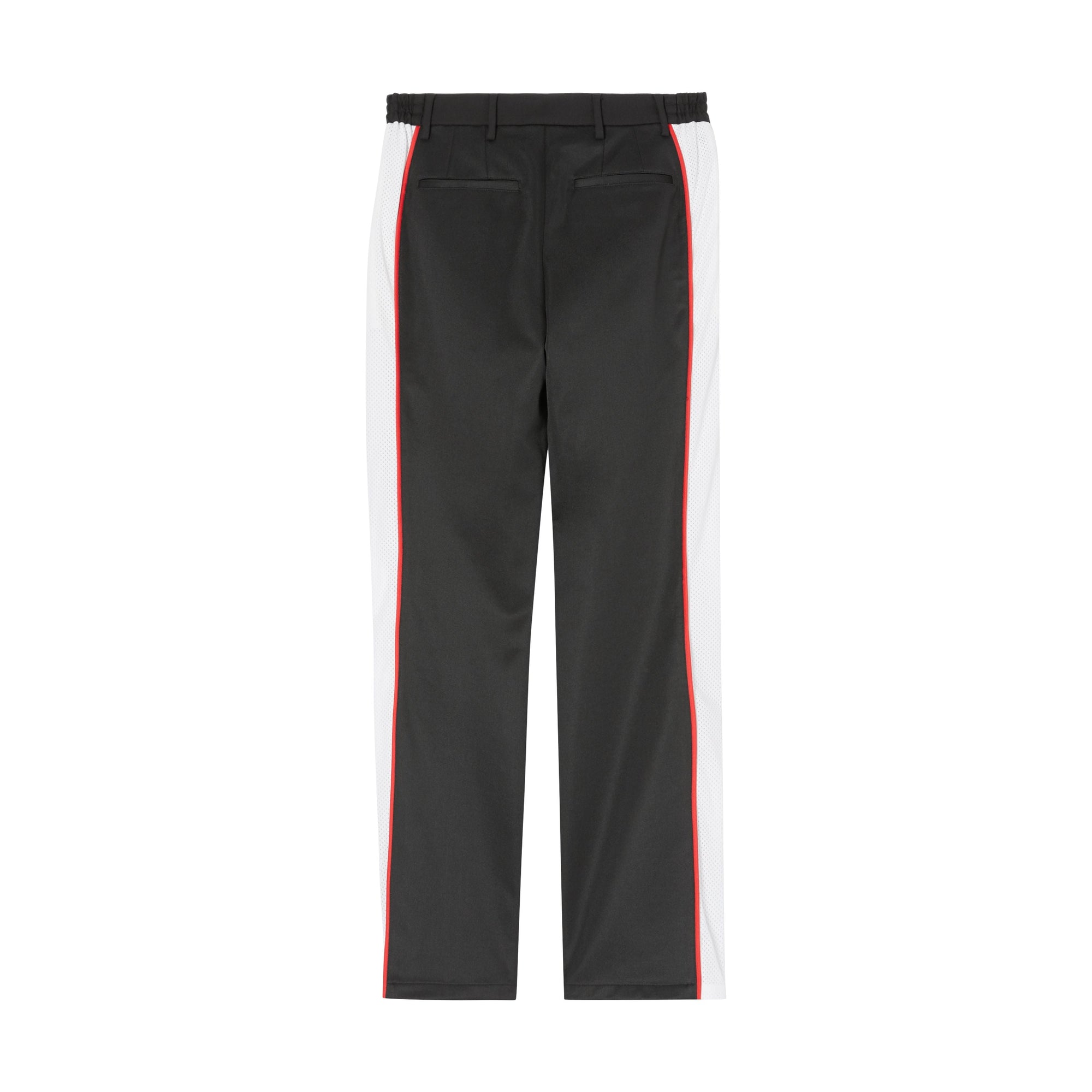 Pantalon tailleur en jersey avec bandes en filet - Noir
