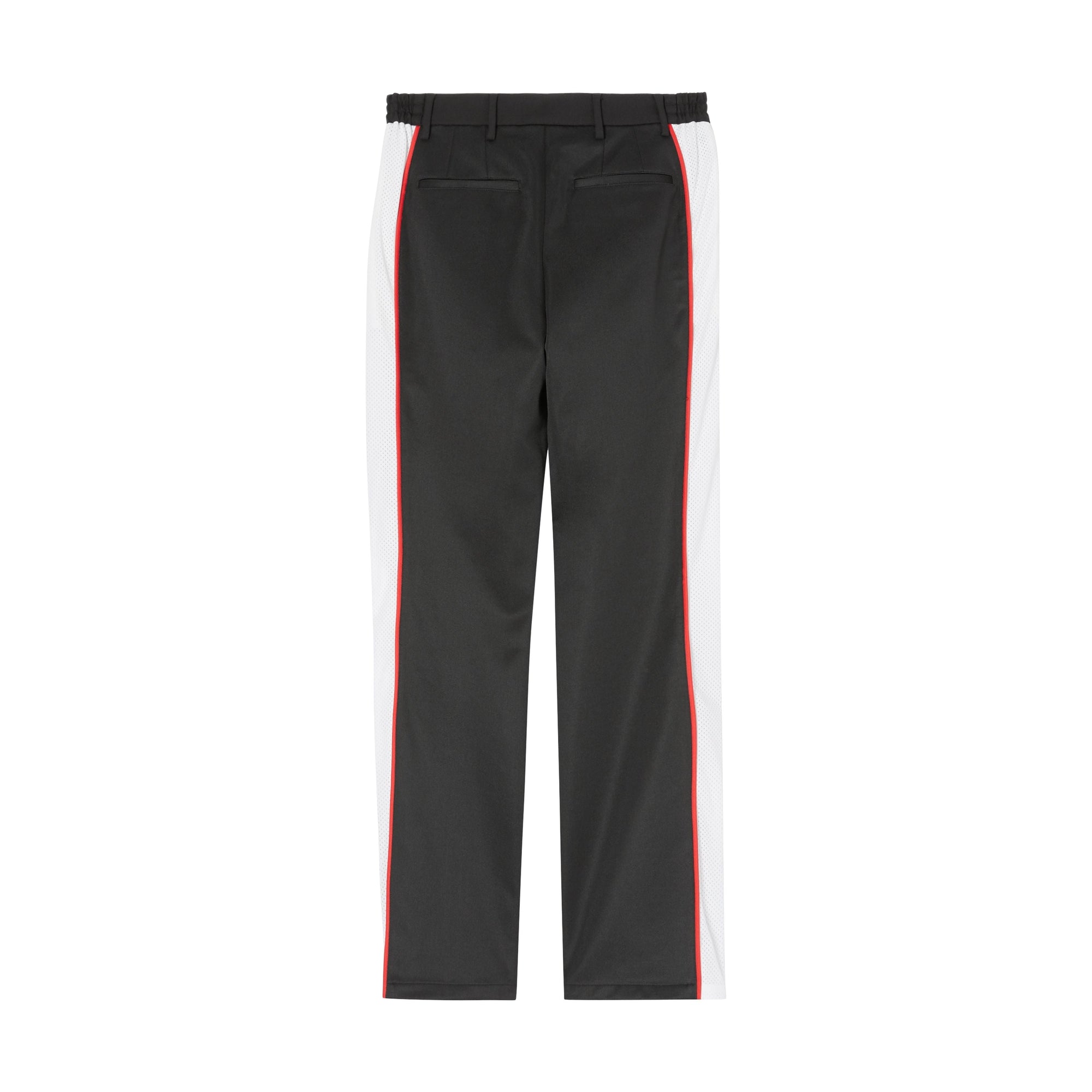 Pantalon tailleur en jersey avec bandes en filet - Noir