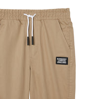 HONEY Pantalon de survêtement en sergé de coton avec logo appliqué