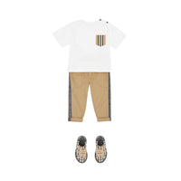 HONEY Pantalon chino en coton avec bande à logo
