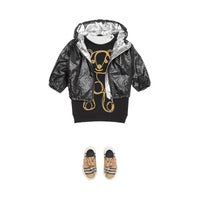 Veste légère à capuche avec logo - Noir