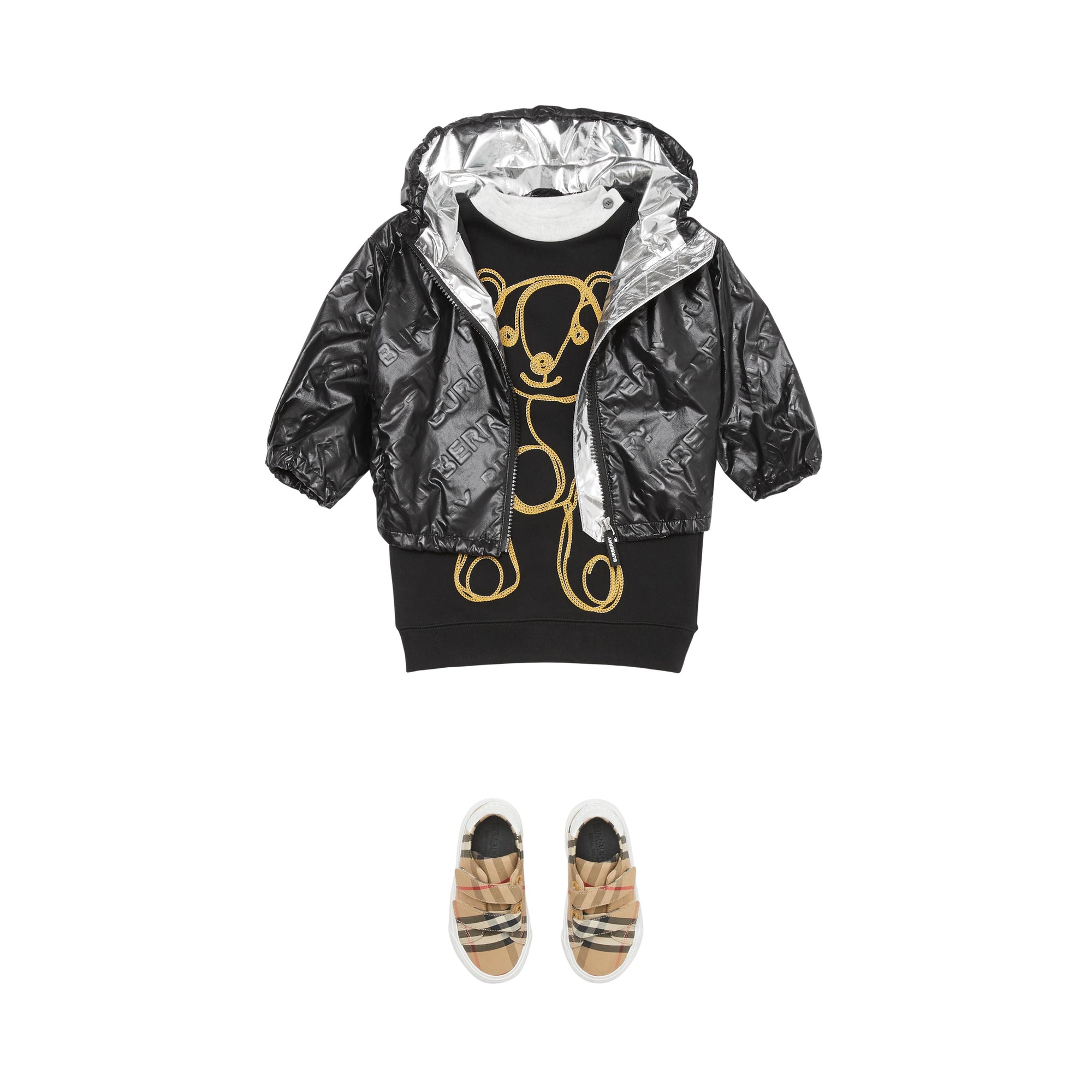 BLACK Veste légère à capuche avec logo