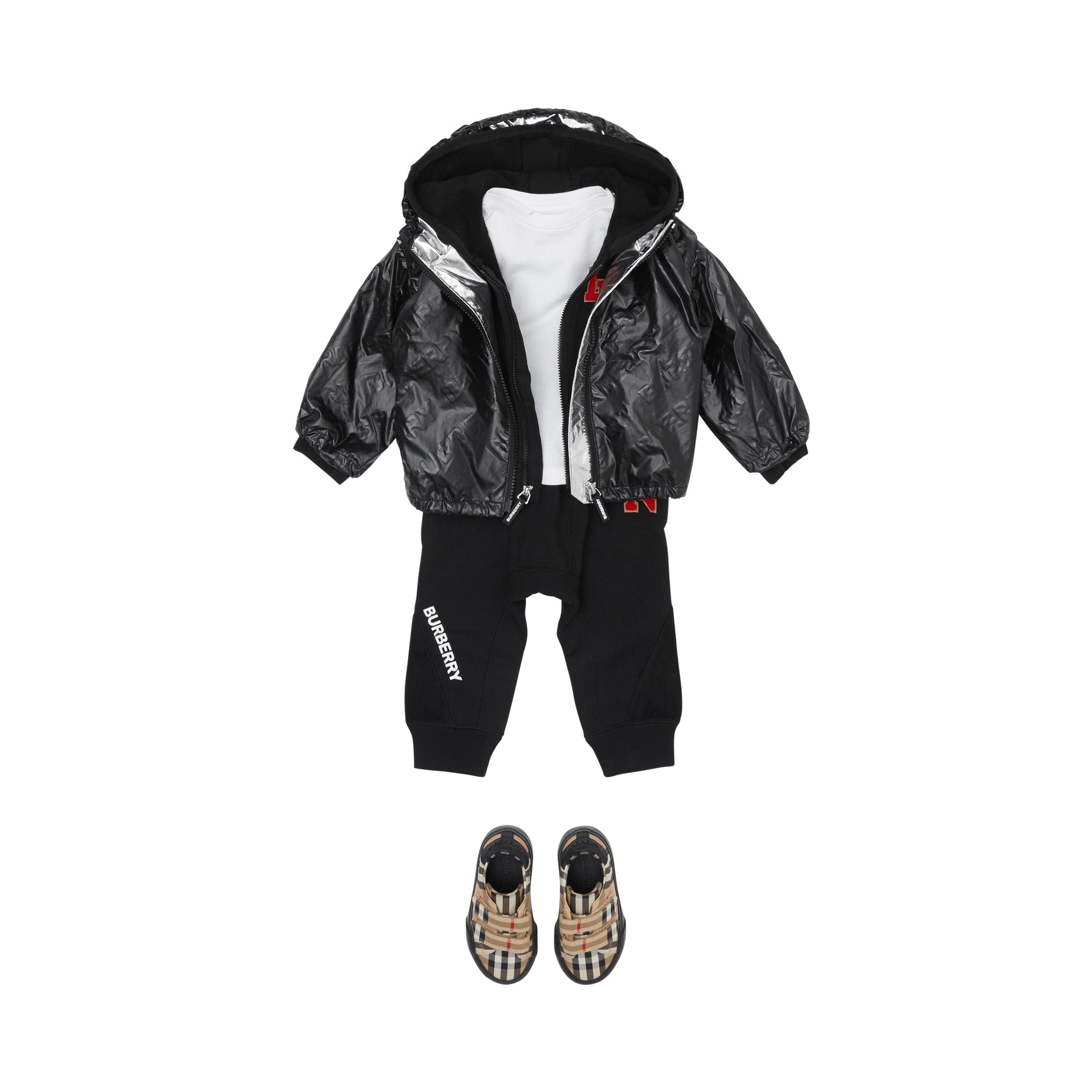 BLACK Veste légère à capuche avec logo