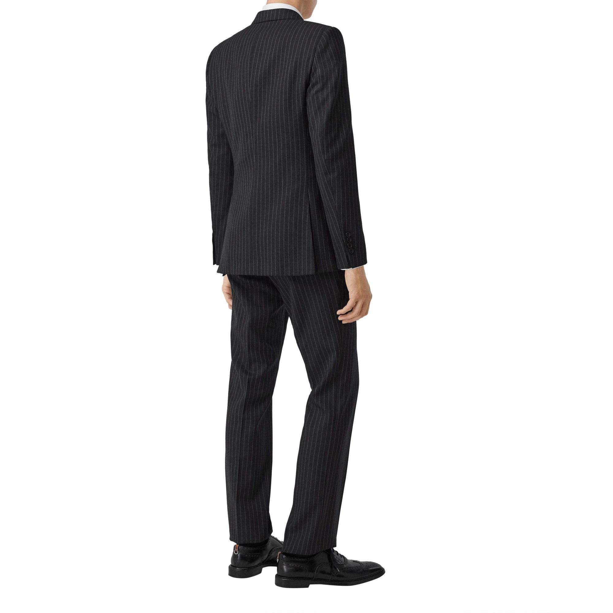 CHARCOAL PATTERN Costume à double boutonnage en laine à fines rayures