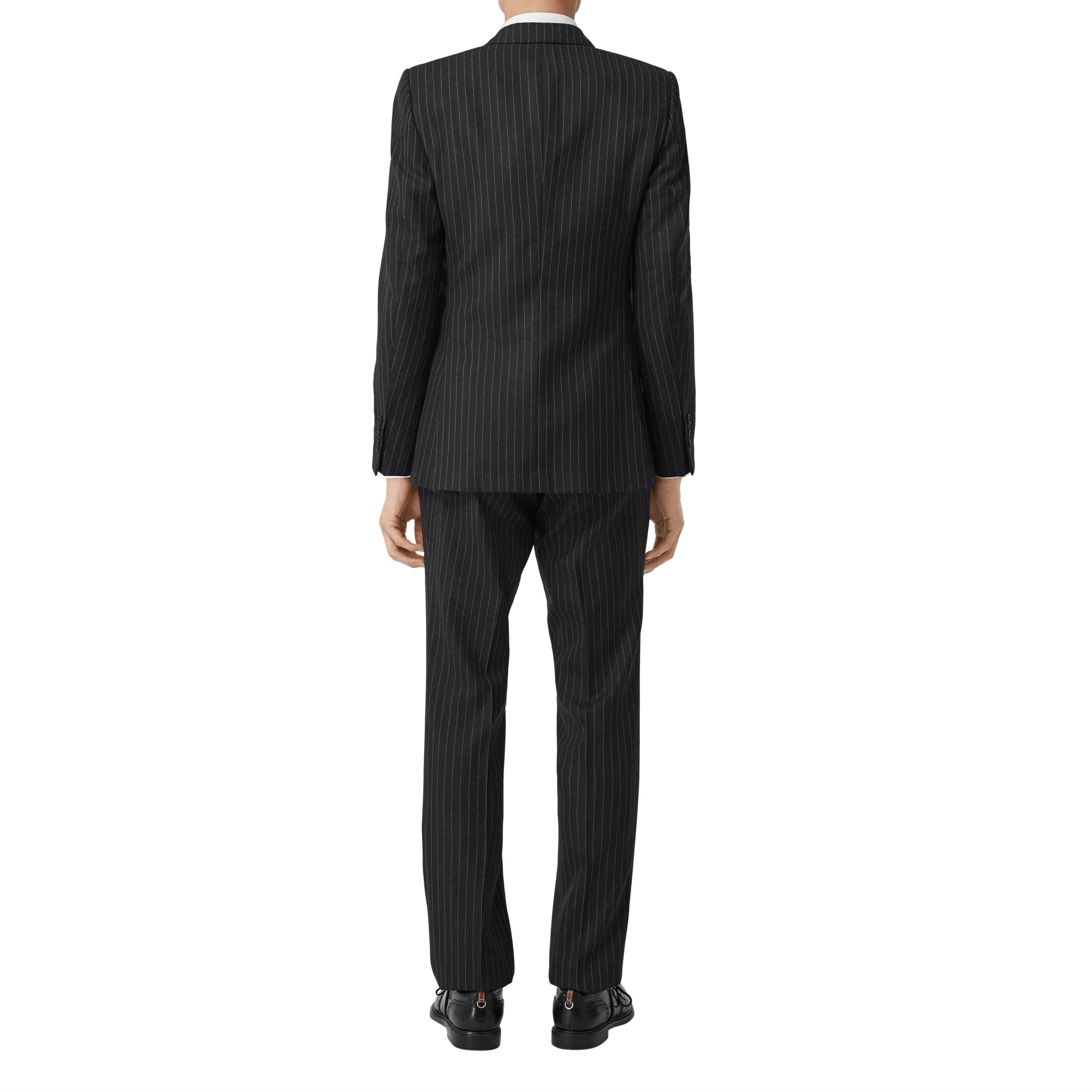 CHARCOAL PATTERN Costume à double boutonnage en laine à fines rayures