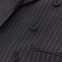 CHARCOAL PATTERN Costume à double boutonnage en laine à fines rayures