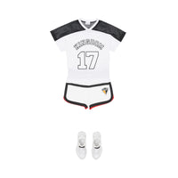 BLACK T-shirt en coton Kingdom avec panneau en mesh