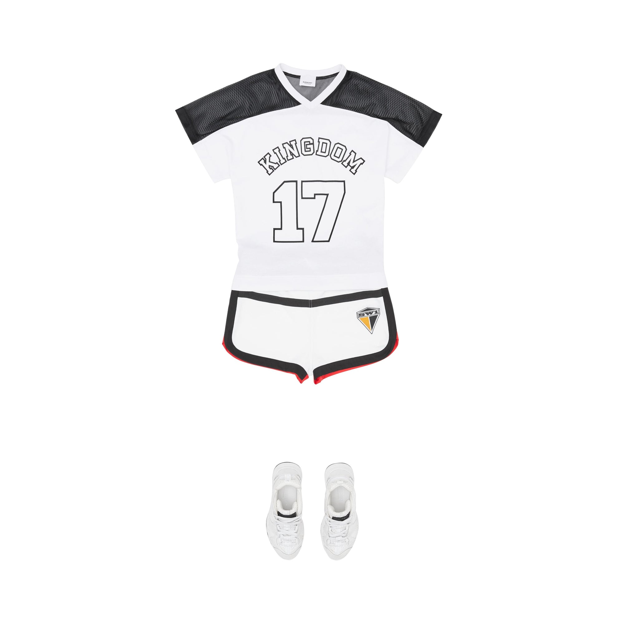 BLACK T-shirt en coton Kingdom avec panneau en mesh