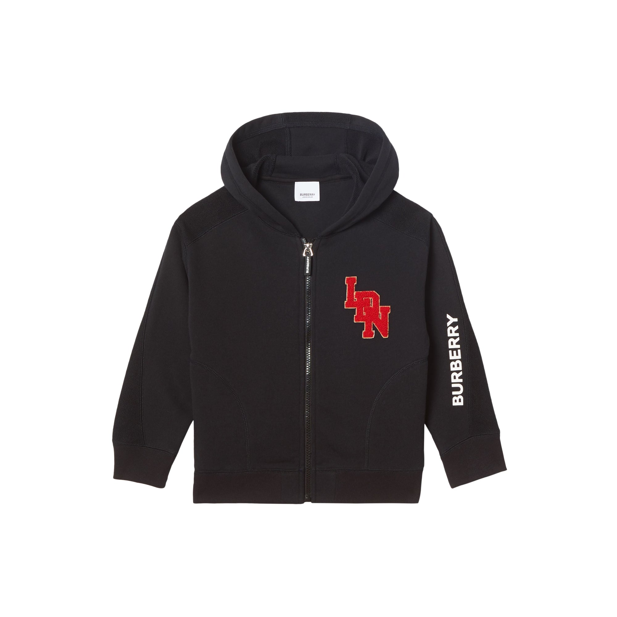 BLACK Haut à capuche en coton à logo