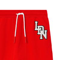 BRIGHT RED Pantalon de survêtement en coton avec logo