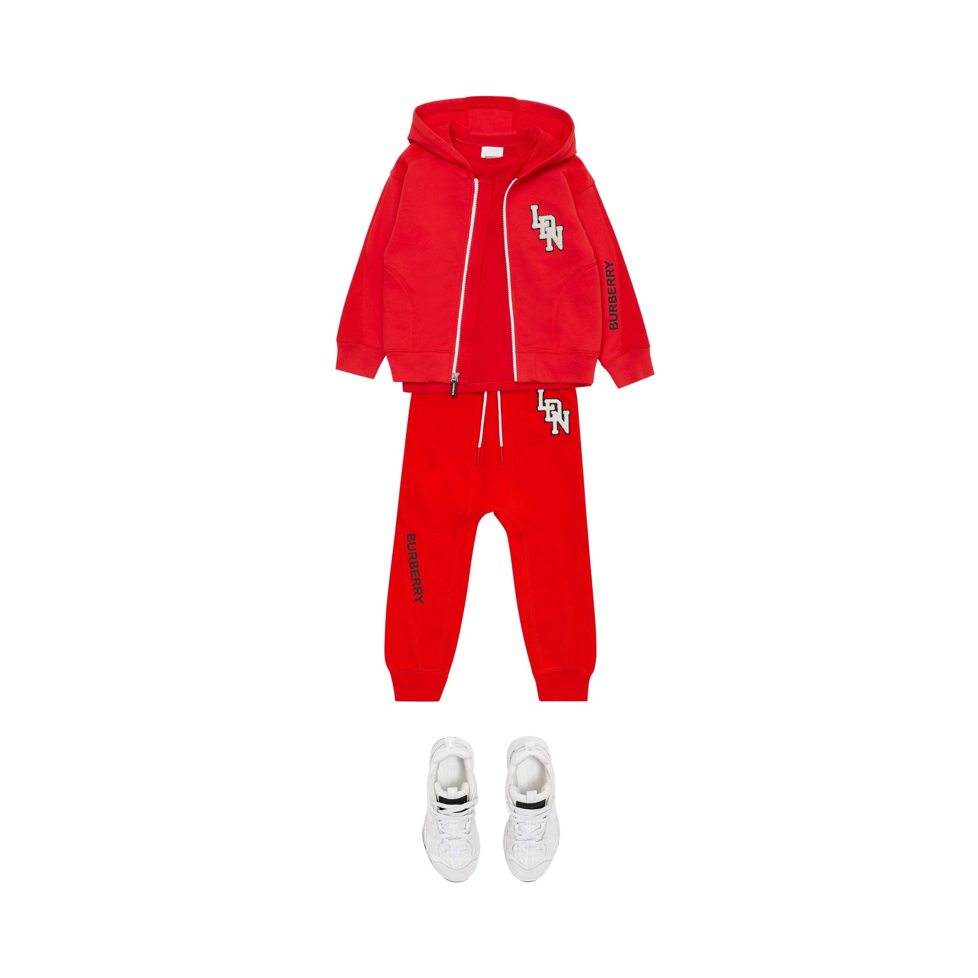 BRIGHT RED Pantalon de survêtement en coton avec logo