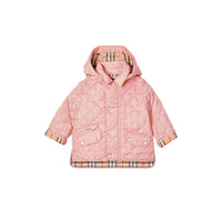DUSTY PINK Veste matelassée avec capuche amovible