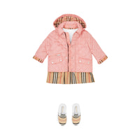 DUSTY PINK Veste matelassée avec capuche amovible