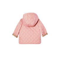 DUSTY PINK Veste matelassée avec capuche amovible