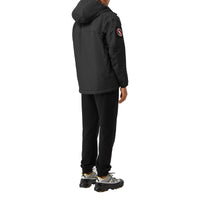 BLACK Veste à capuche en polyester recyclé avec logo