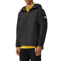 BLACK Veste à capuche en polyester recyclé avec logo