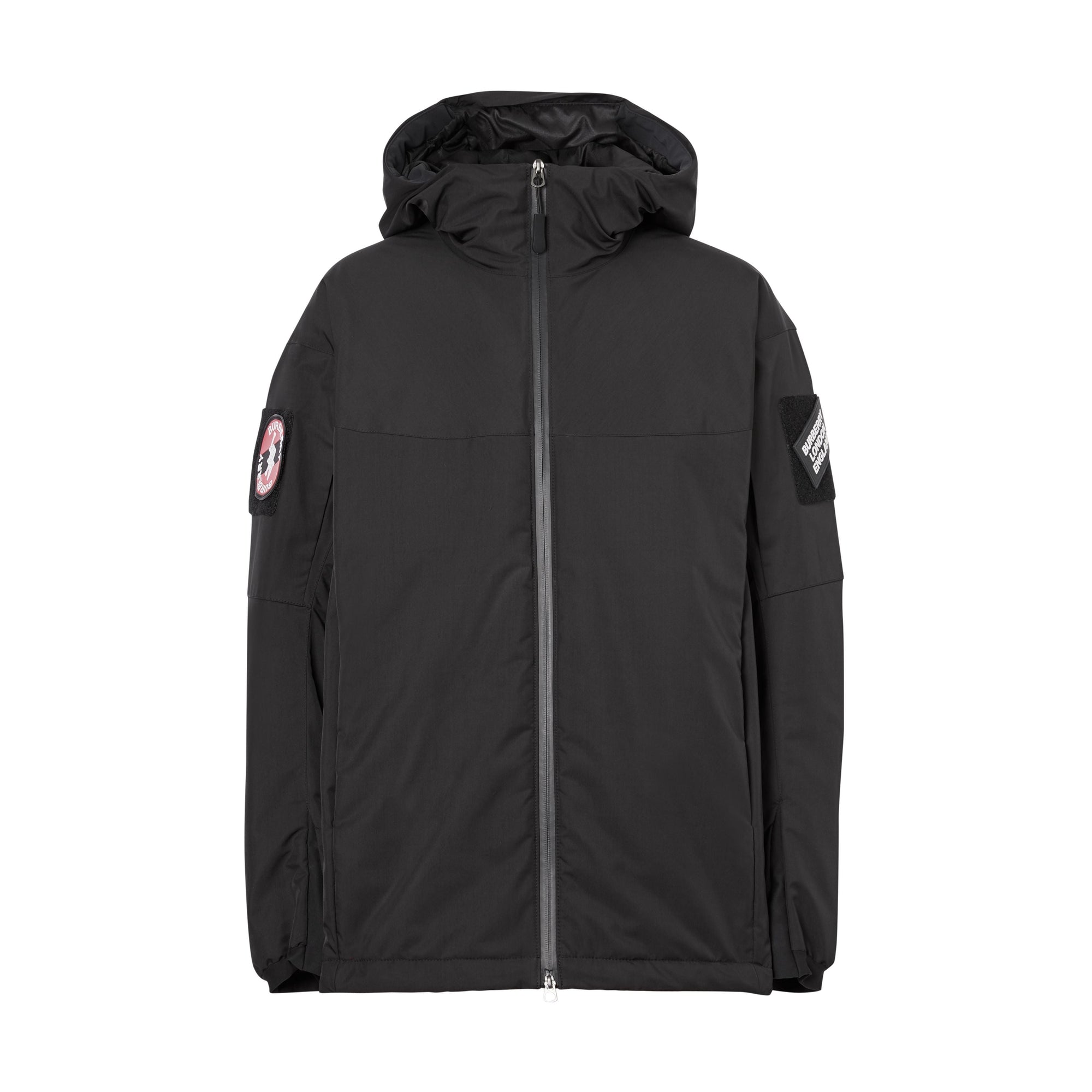 BLACK Veste à capuche en polyester recyclé avec logo