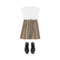 ARCHIVE BEIGE IP S Robe en coton à rayures iconiques
