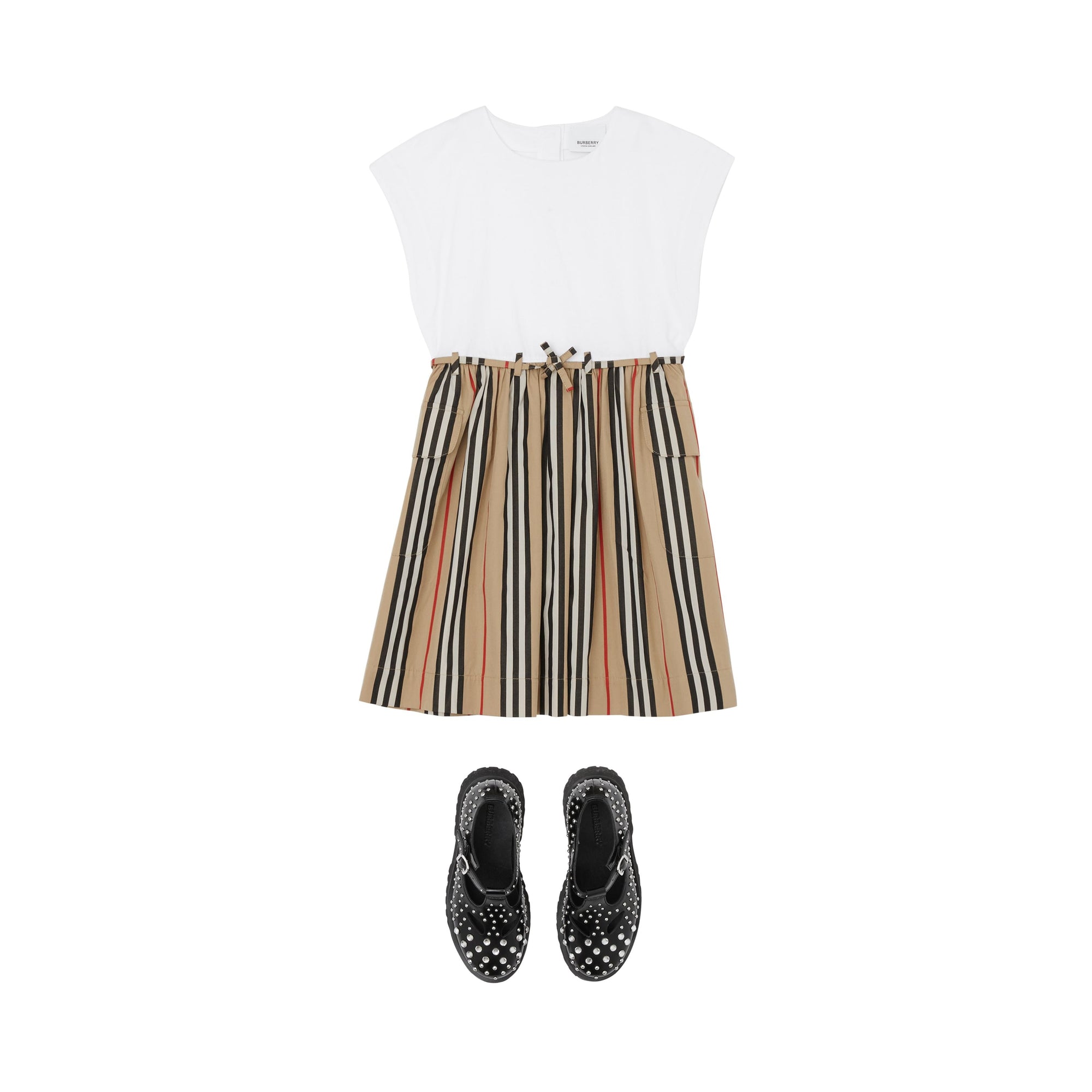 ARCHIVE BEIGE IP S Robe en coton à rayures iconiques