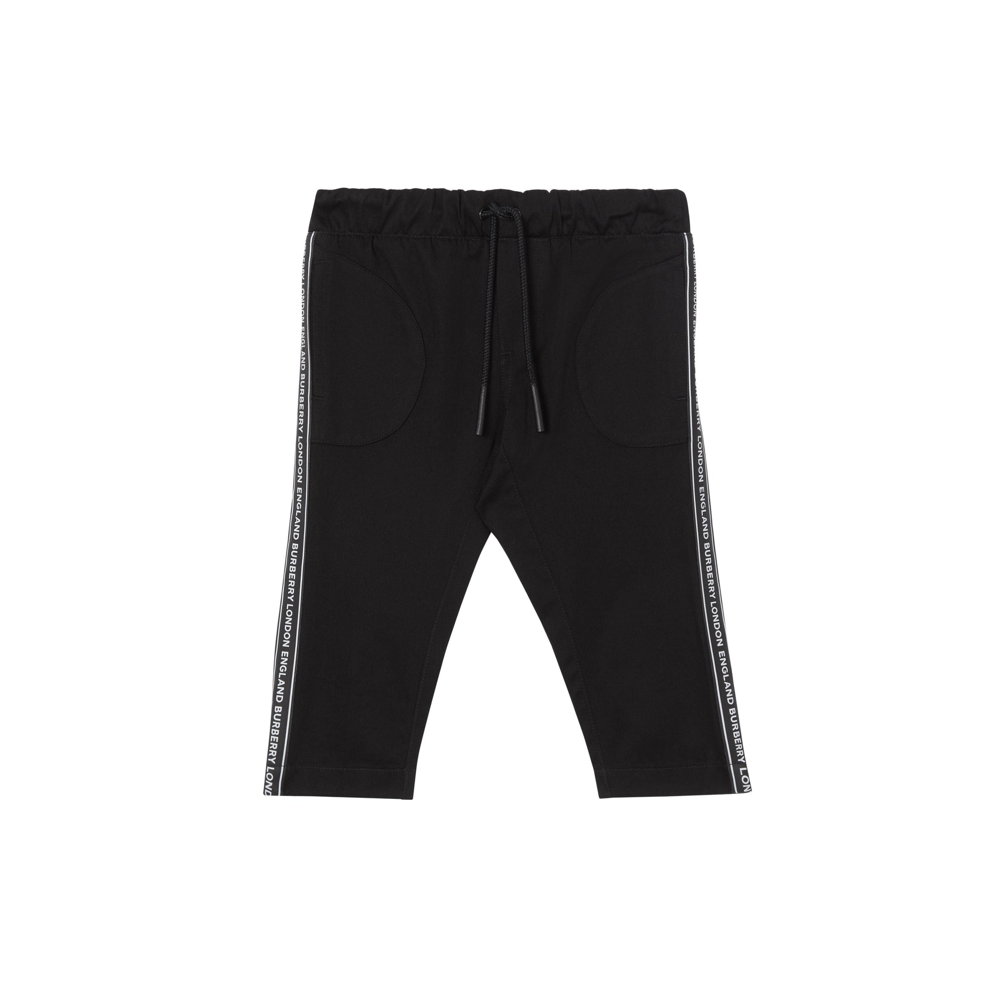 BLACK Pantalon chino en coton avec bande à logo