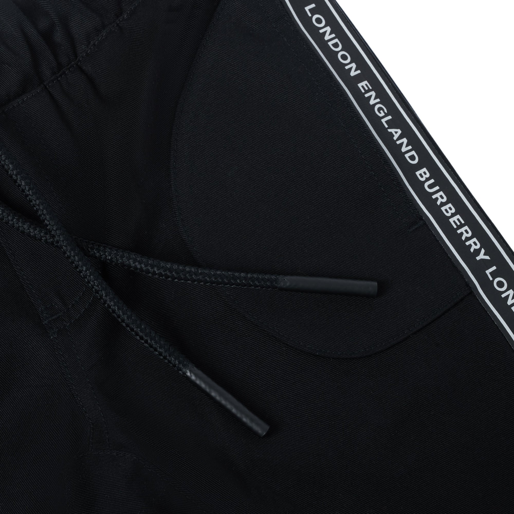 BLACK Pantalon chino en coton avec bande à logo