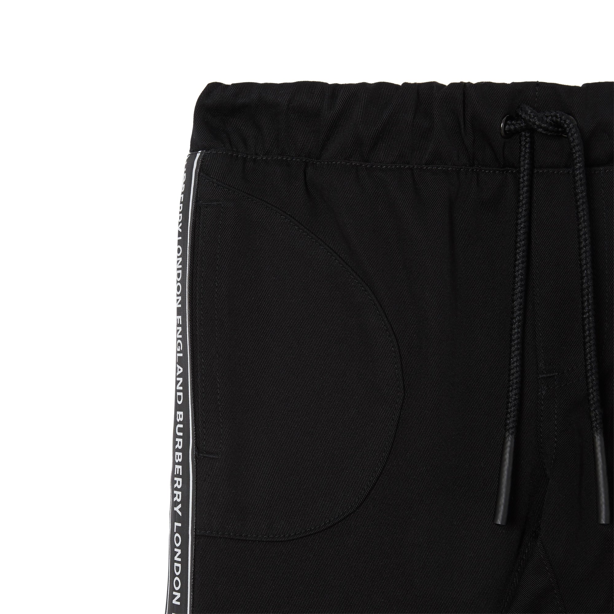 BLACK Pantalon chino en coton avec bande à logo