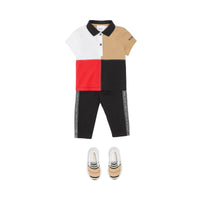 BLACK Pantalon chino en coton avec bande à logo