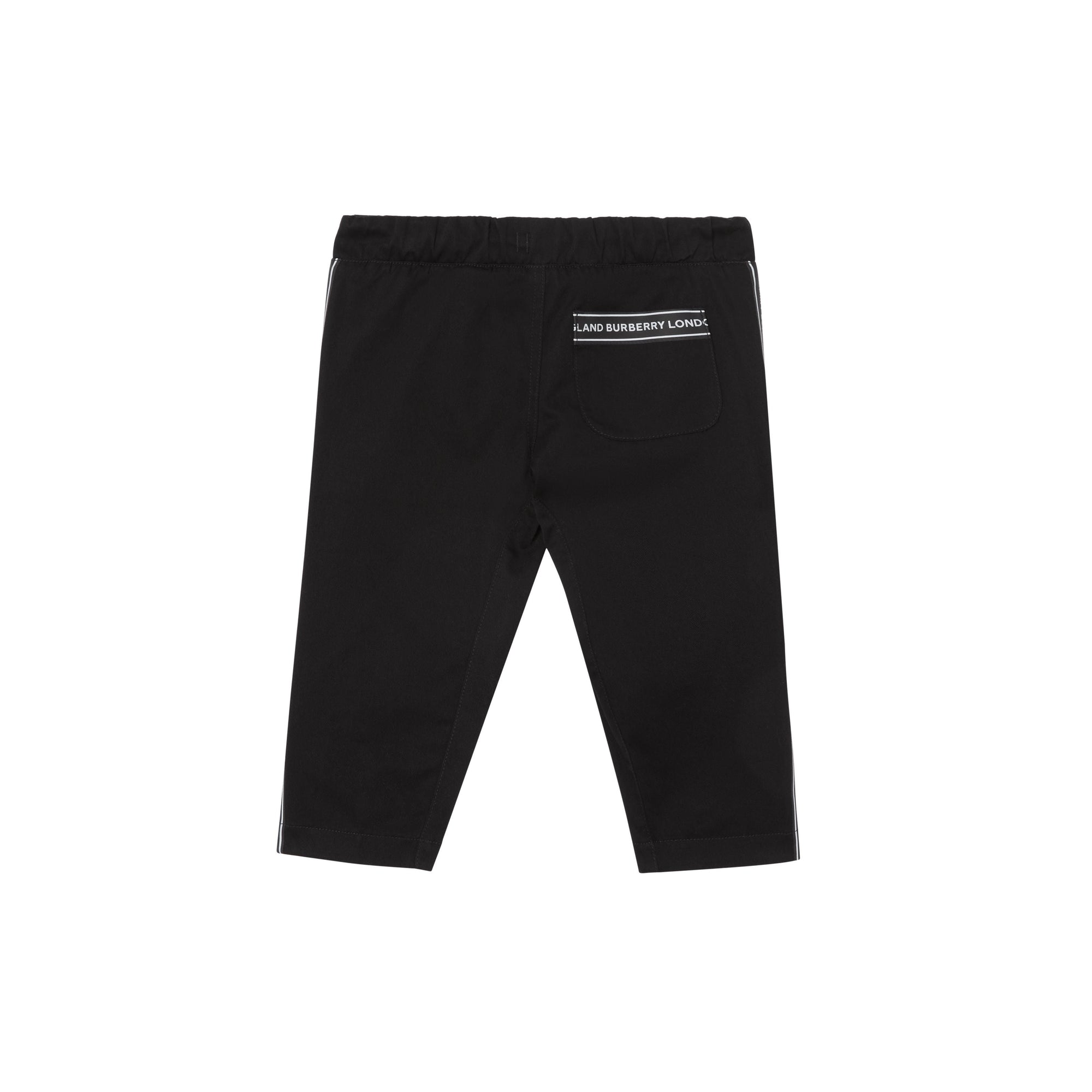 BLACK Pantalon chino en coton avec bande à logo