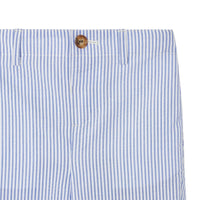 CORNFLOWER BLUE Pantalon de costume en seersucker de coton rayé