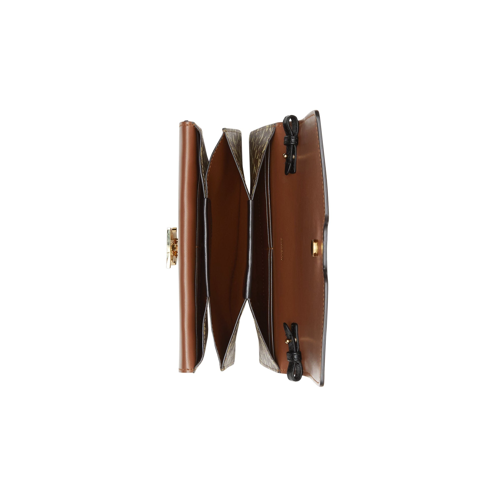 BRIDLE BROWN Petit sac porté épaule en toile écologique rayé Monogram