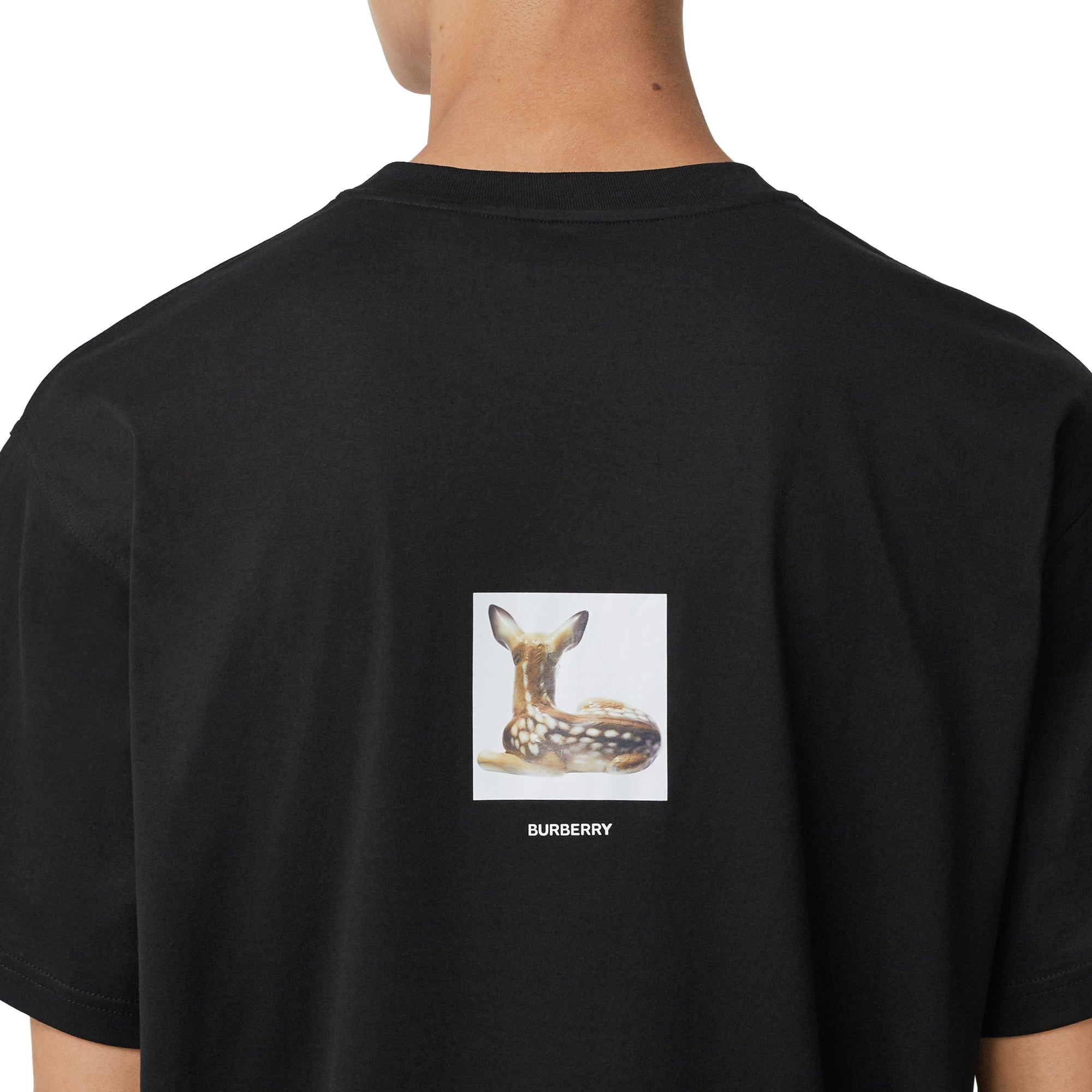 BLACK T-shirt oversize en coton à imprimé daim