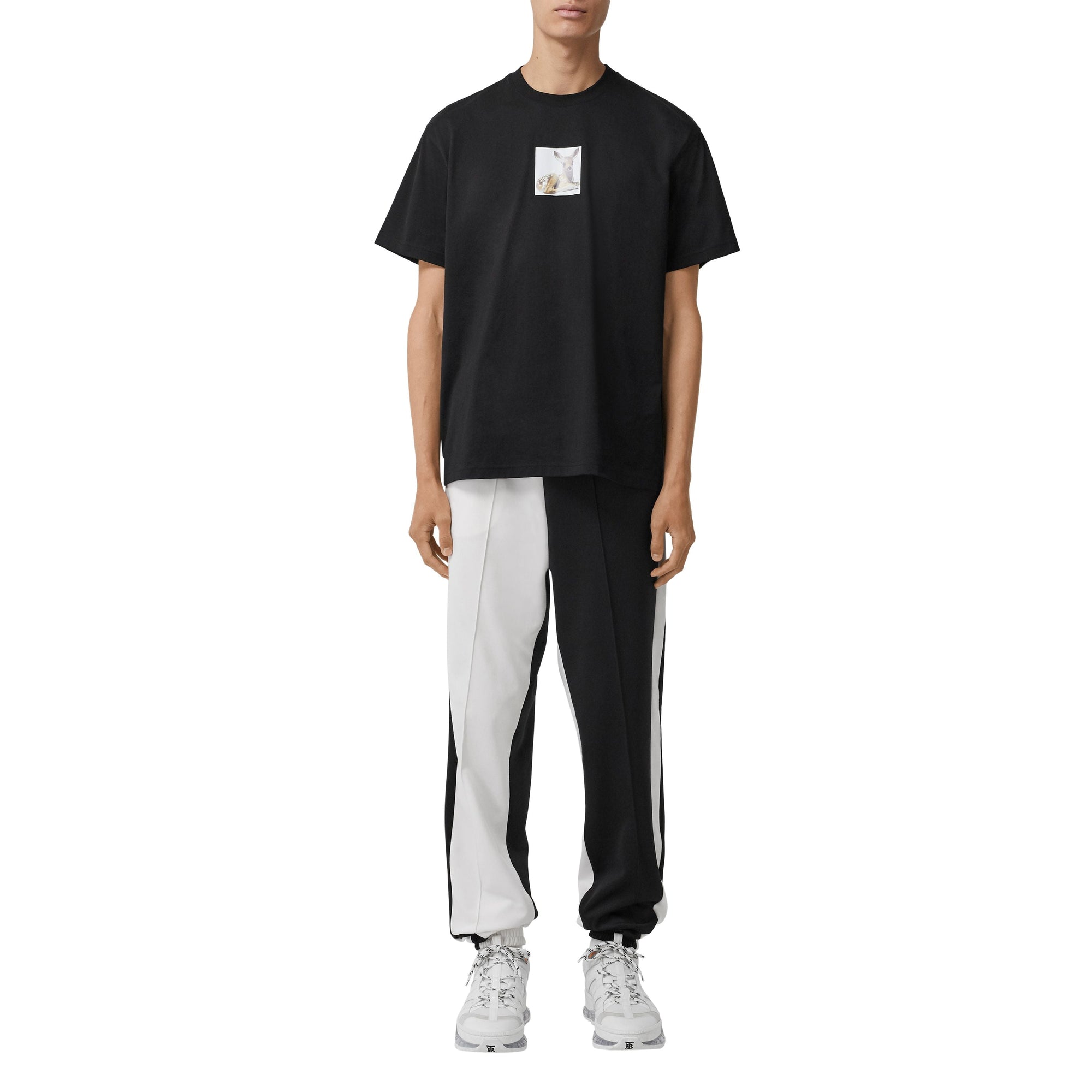 BLACK T-shirt oversize en coton à imprimé daim