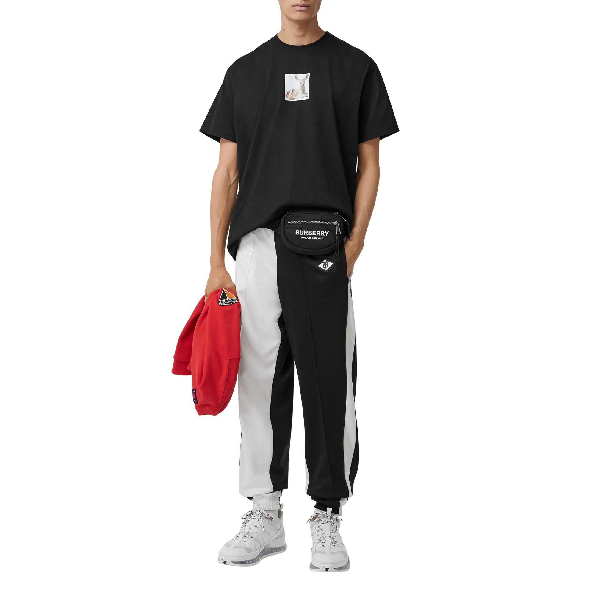 BLACK T-shirt oversize en coton à imprimé daim