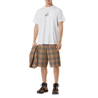 T-shirt oversize en coton à imprimé daim - Blanc
