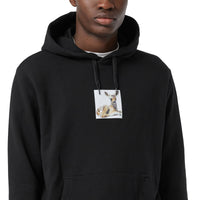 BLACK Hoodie en coton à imprimé daim