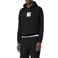 BLACK Hoodie en coton à imprimé daim