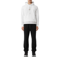Hoodie en coton à imprimé daim - Blanc