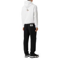 Hoodie en coton à imprimé daim - Blanc